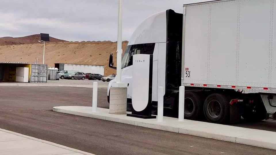 Tesla's Megachargers that will be used to charge the Tesla Semi