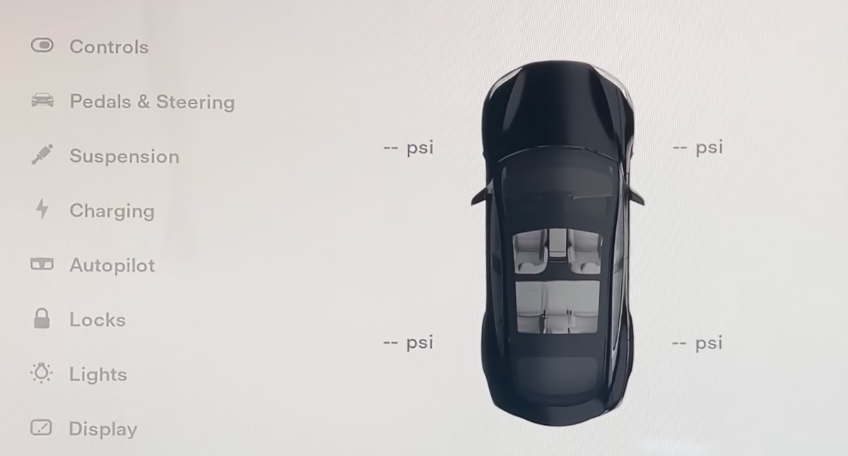 Tesla tire pressure