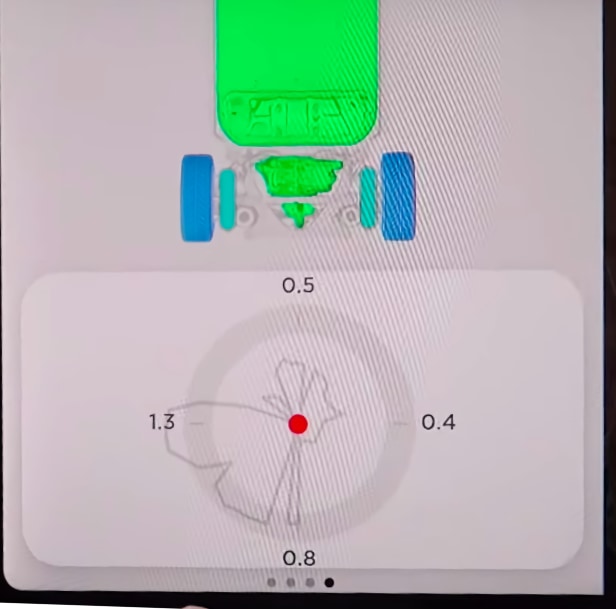 G-force meter in a Model 3 Performance