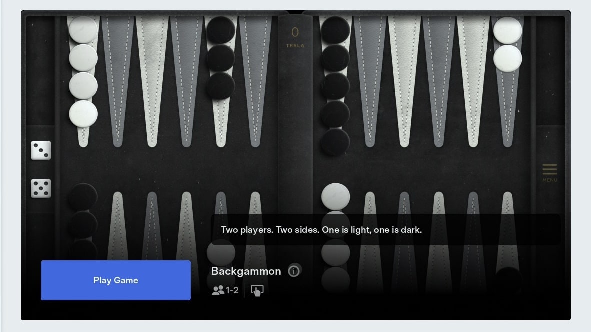 Tesla has a reference to Lost in its Backgammon game