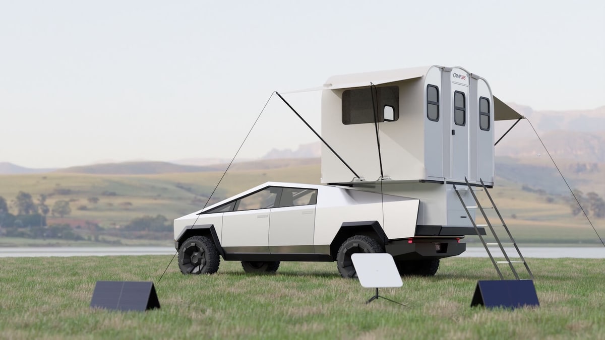 The Camp365 Model T camper unfolds in minutes
