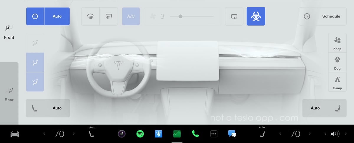 Tesla 2023.26 will automatically lower the fan speed while you're on a phone call