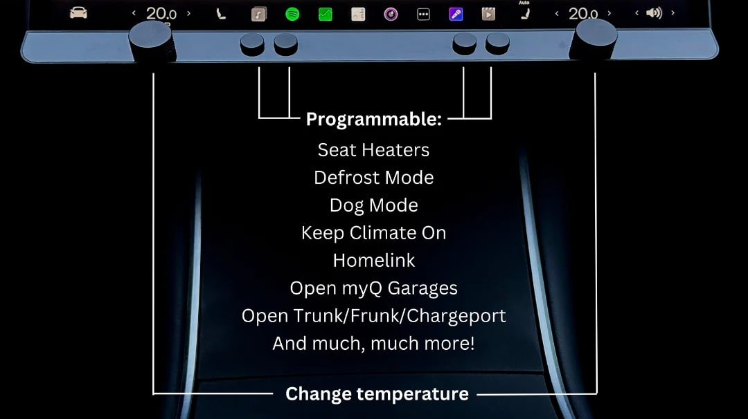 The Ctrl-Bar adds physical buttons to the Model 3/Y