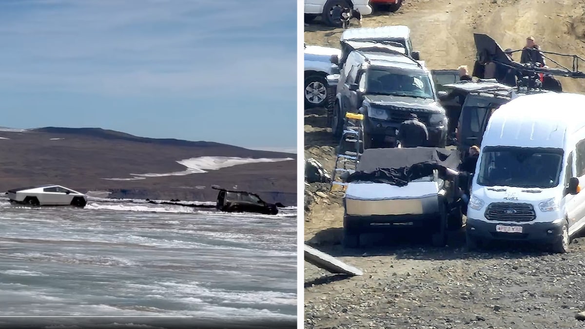 A film crew was recently cuaght filming the Tesla Cybertruck