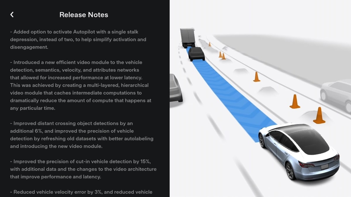 A user on Reddit leaked the  release notes for Tesla's next FSD Beta release