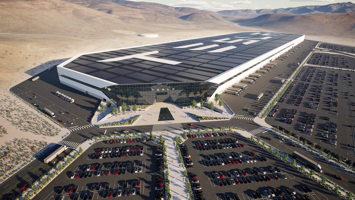 Tesla's Giga Nevada factory rendering