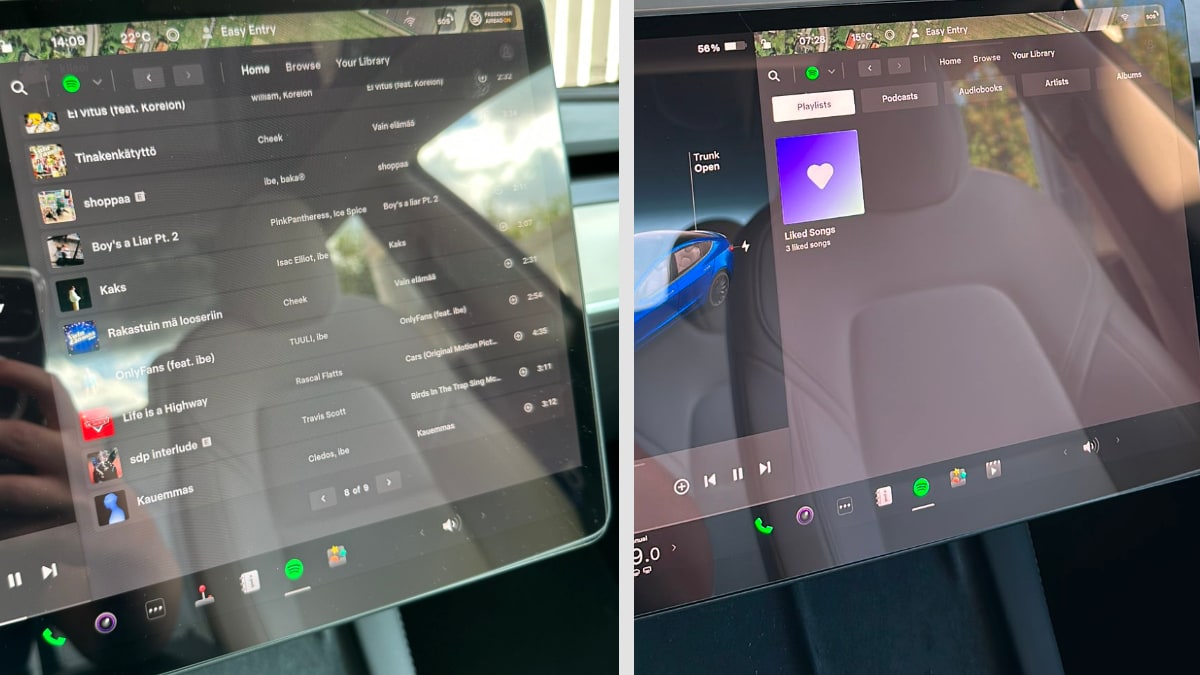 Tesla has updated the Spotify app in software update 2023.26