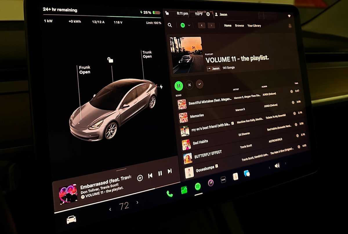 Tesla has updated the Spotify app in software update 2023.26