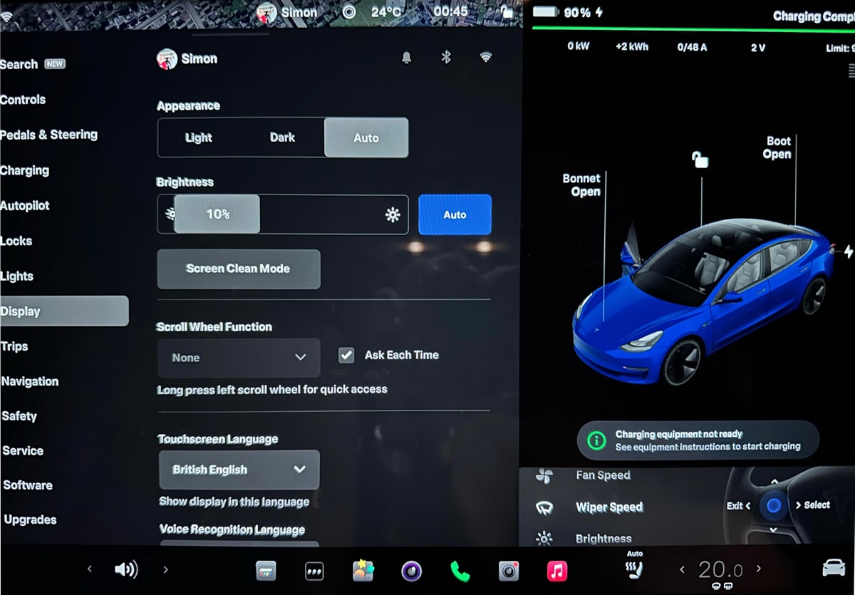 You can now control your windshield wipers using the steering wheel customization feature