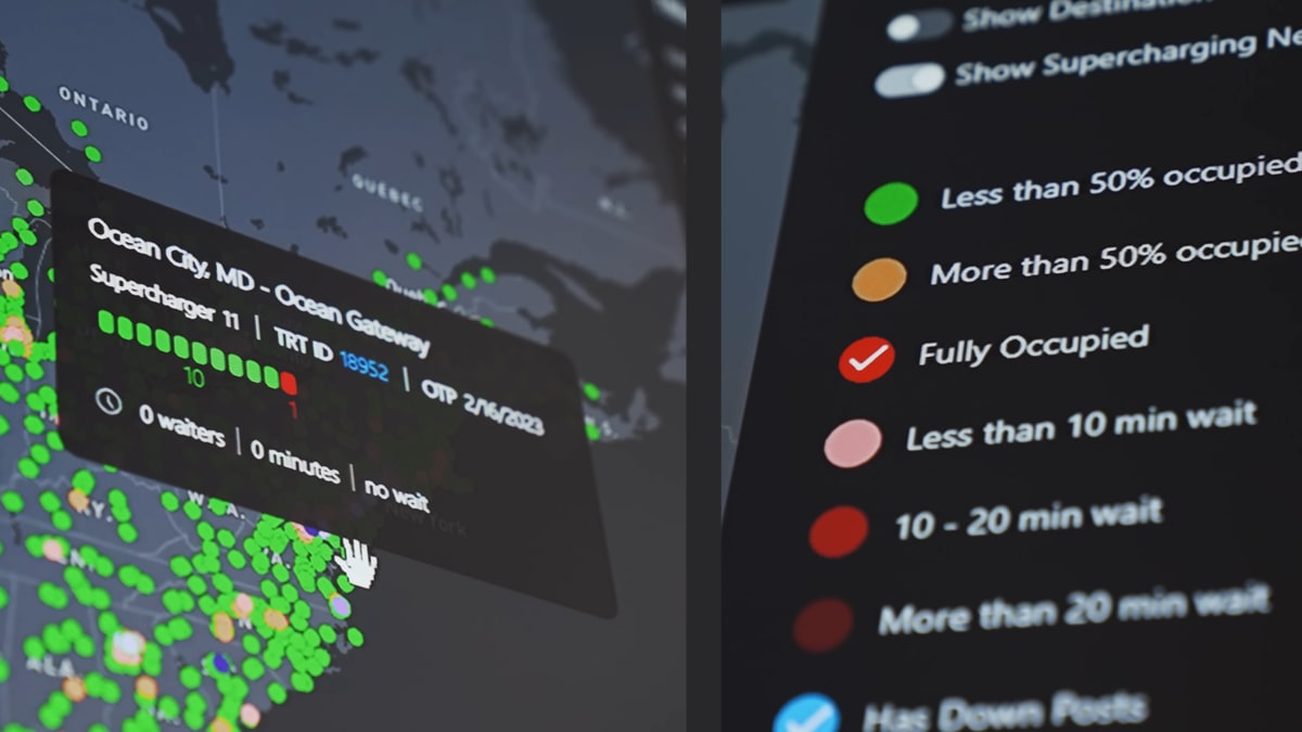 Tesla's Supercharger monitoring system