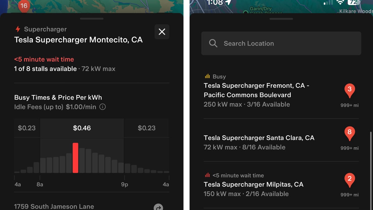 Tesla Adds Supercharger Prices And Wait Times To Tesla App what-charger-does-tesla-use