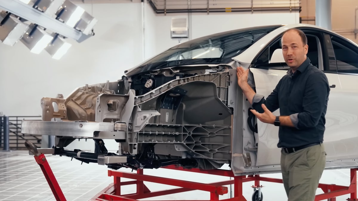 Tesla explains how their single casting improves safety