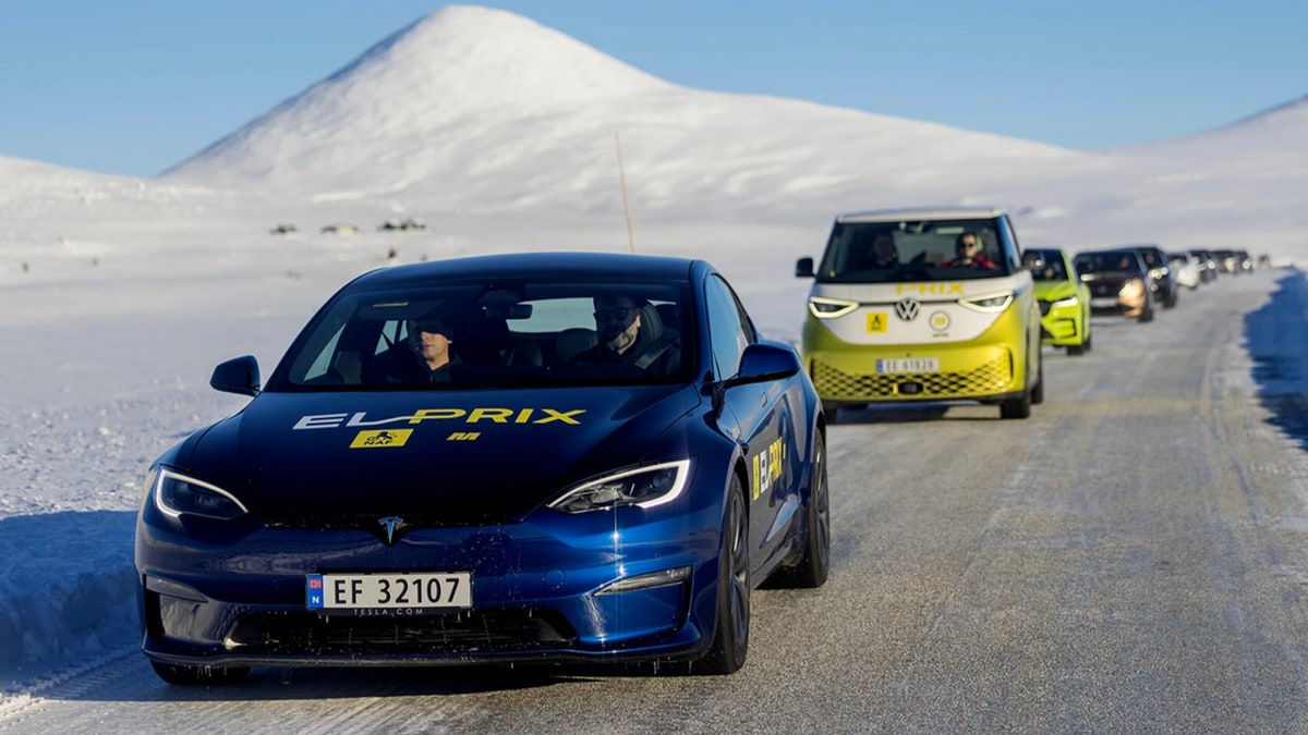 The Tesla Model S competes against other EVs like VW's ID.Buzz to find out which vehicle can travel the furthest in extreme conditions