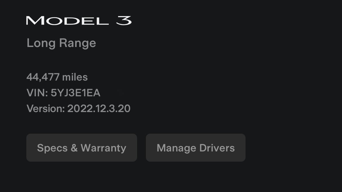 Tesla Manage Drivers feature in update 4.12