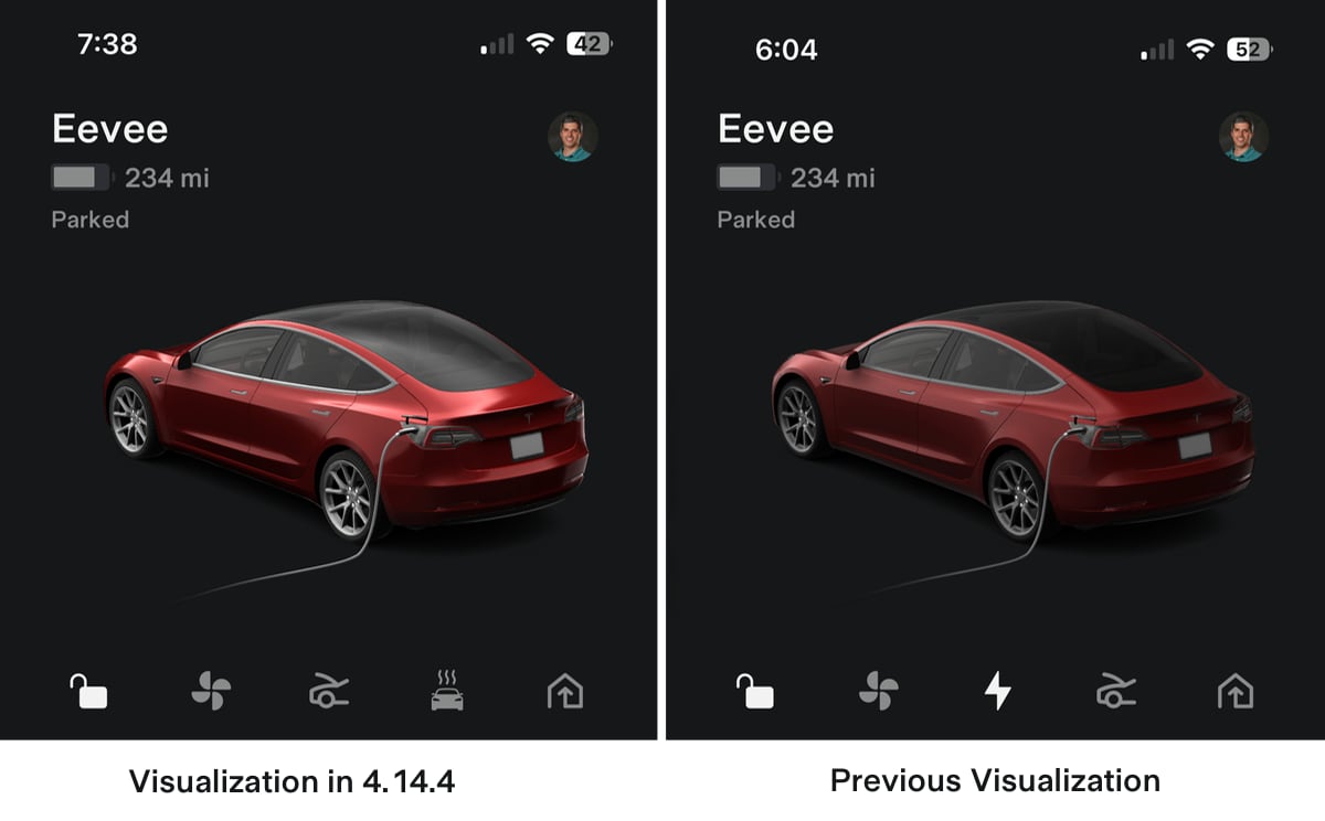 Tesla Improved Visualization feature in update 4.14.4