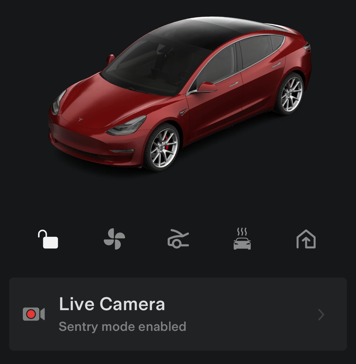 Tesla Live Camera Button feature in update 4.15