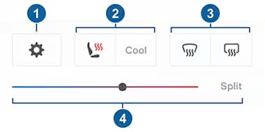 Tesla Split Climate feature in update 4.15