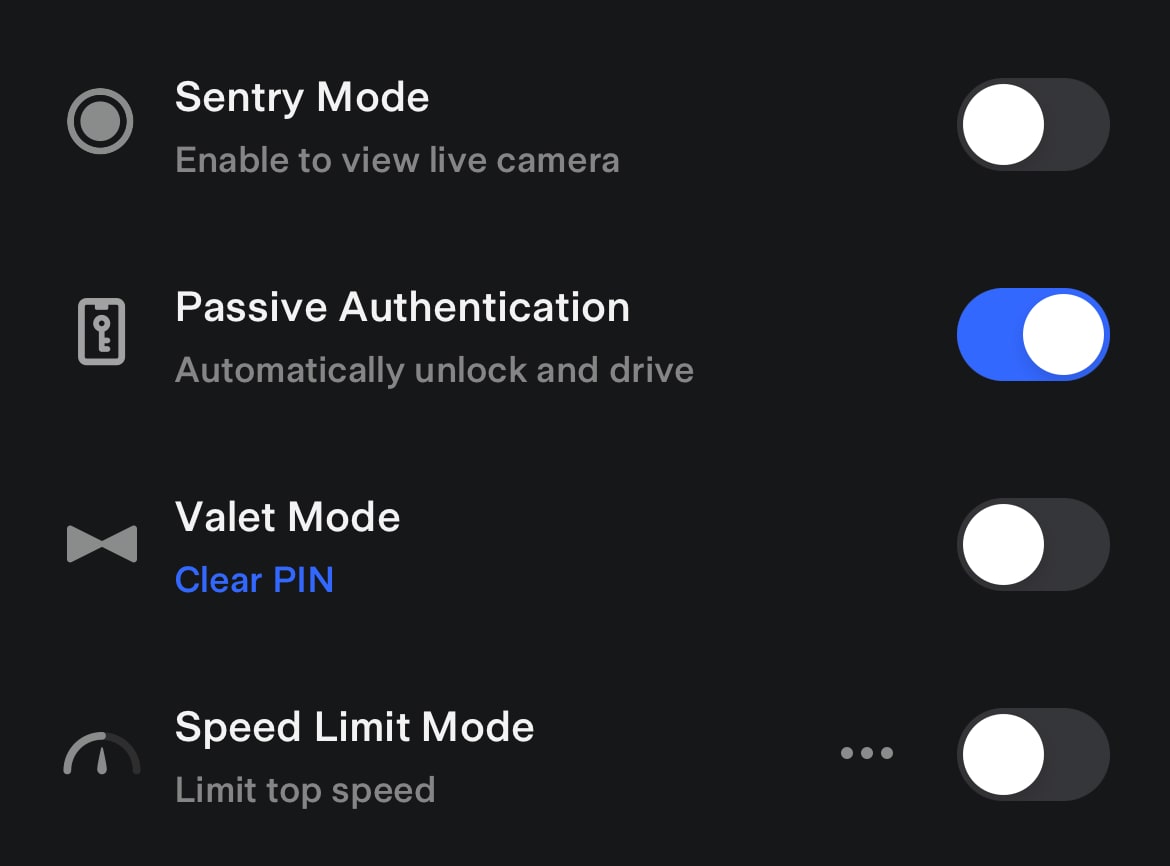 Tesla Passive Authentication feature in update 4.20.75