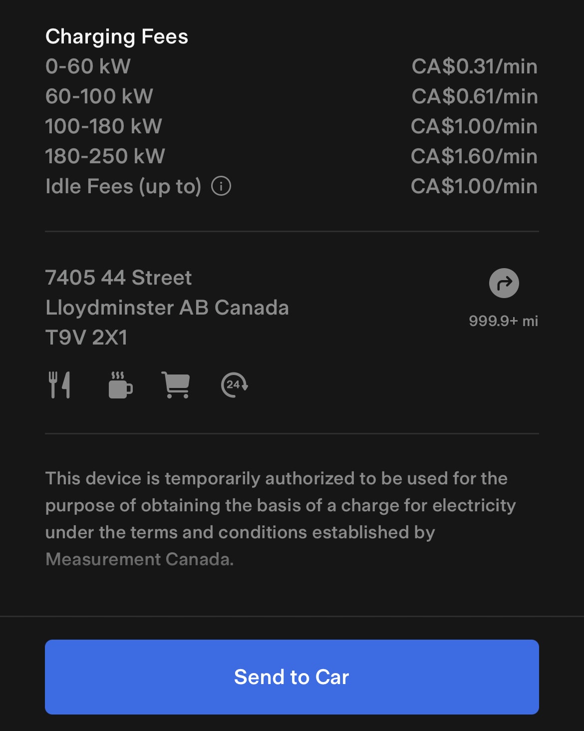 Tesla Supercharger Notice feature in update 4.21.5