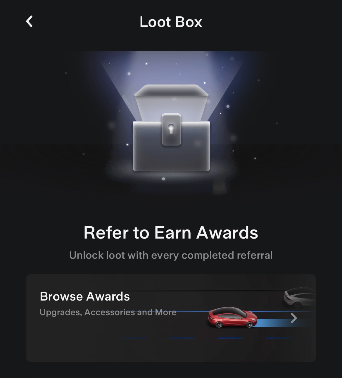Tesla Updated Loot Box & Rewards feature in update 4.21.5