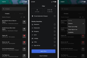 Tesla Enhances App with Destination Charger Integration and Ability to Filter and Sort