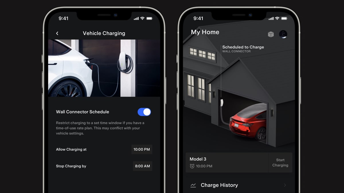 Tesla Wall Connector feature in update 4.26