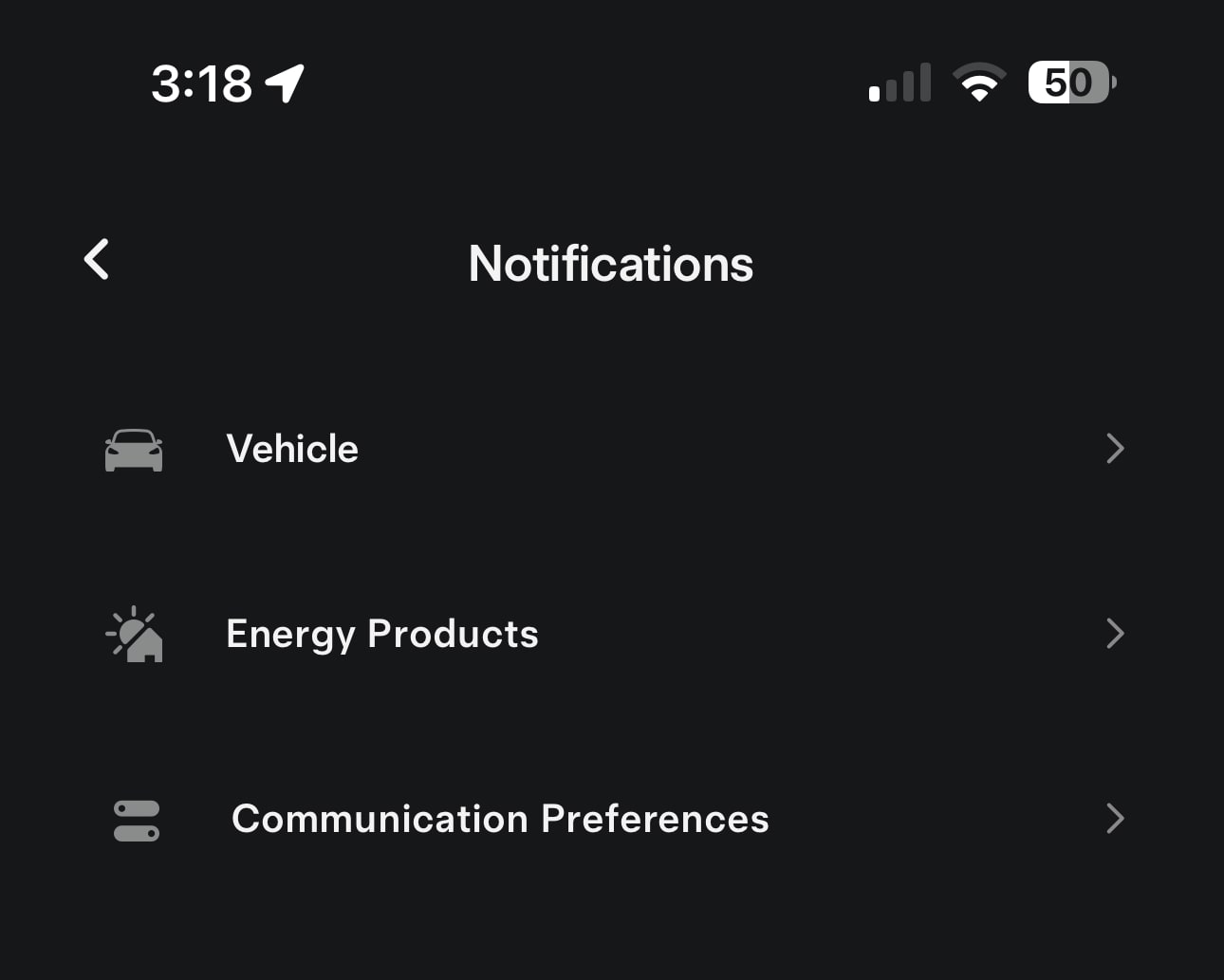 Tesla Communication Options feature in update 4.30.5