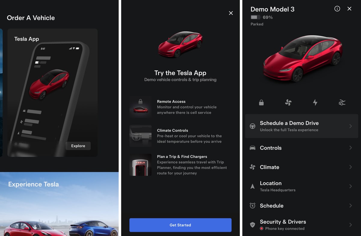 Tesla Demo Tesla App feature in update 4.31.6