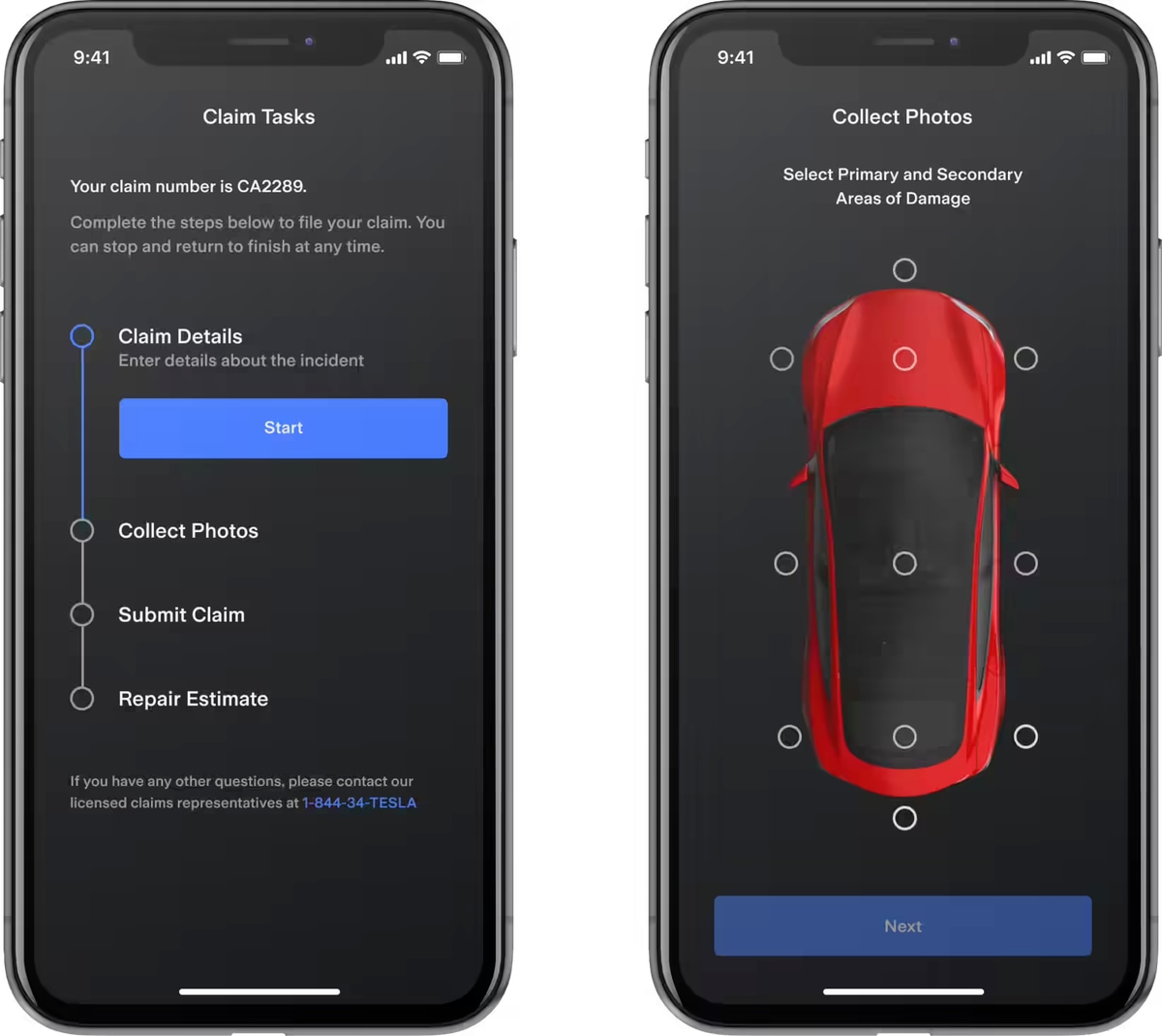 Tesla Tesla Insurance feature in update 4.4