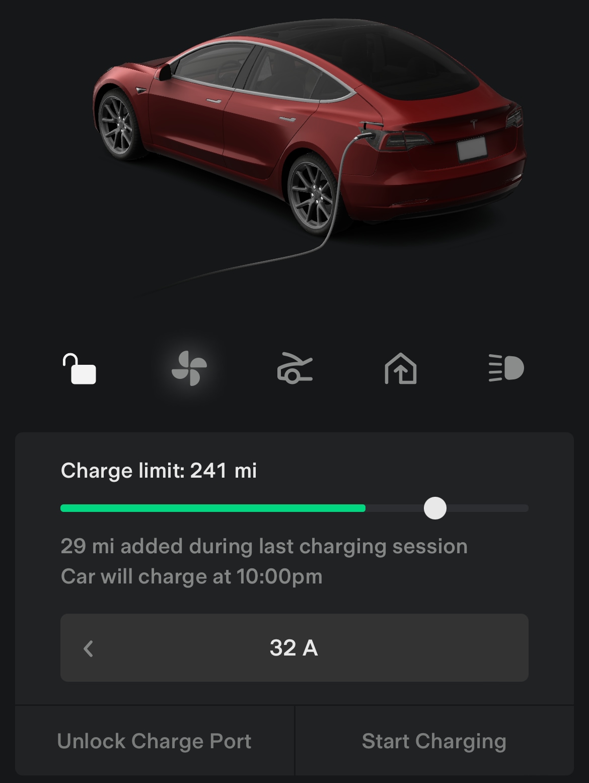 Tesla Next Charge feature in update 4.4