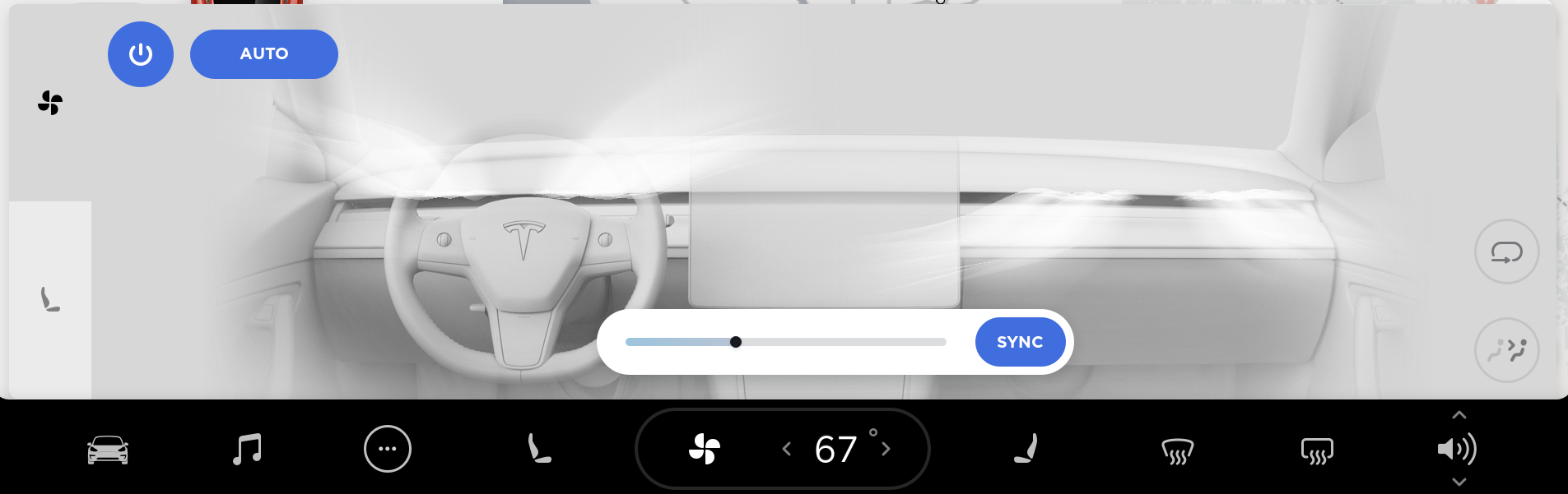 Tesla Climate Control feature in update 2018.39.0.1