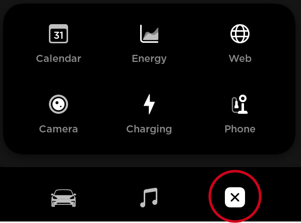 Tesla Application Launcher feature in update 2018.39.1