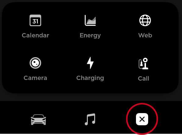 Tesla Application Launcher feature in update 2018.39.2.1