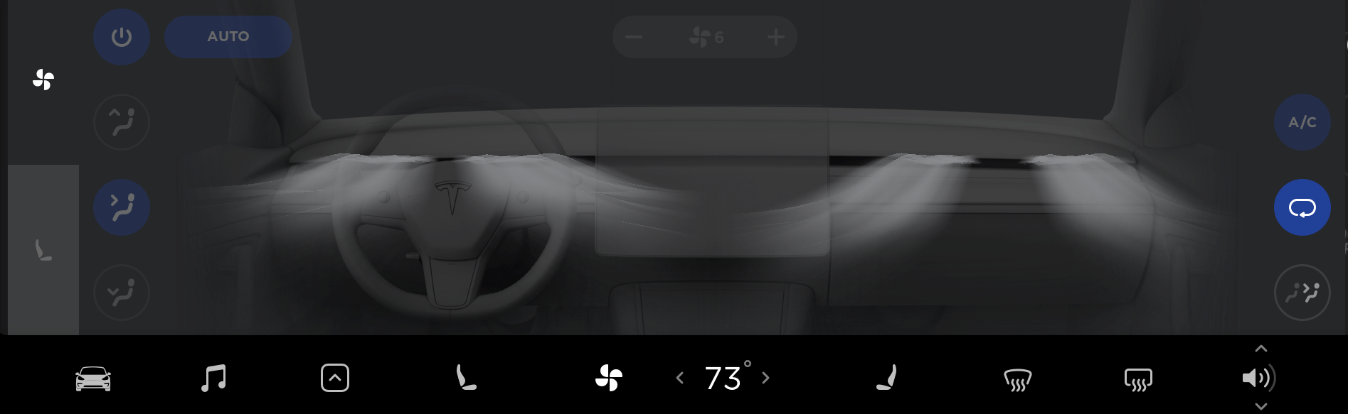 Tesla Climate Control feature in update 2018.39.2.1