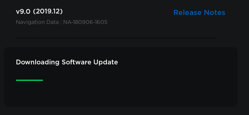 Tesla Aggiornamenti software feature in update 2019.12.1.1