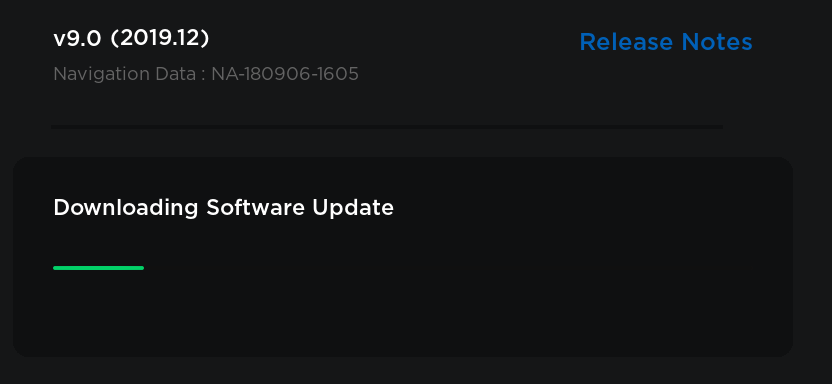 Tesla ソフトウェアアップデート feature in update 2019.12.1