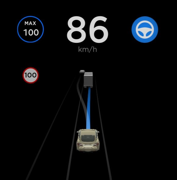 Tesla Navigering med autopilot (beta) feature in update 2019.15.104.1