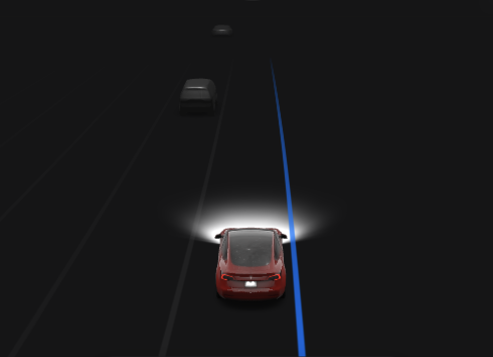 Tesla Prevención de salida de carril feature in update 2019.15.104.1