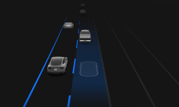 Tesla Cambio automático de carril feature in update 2019.32.10.1