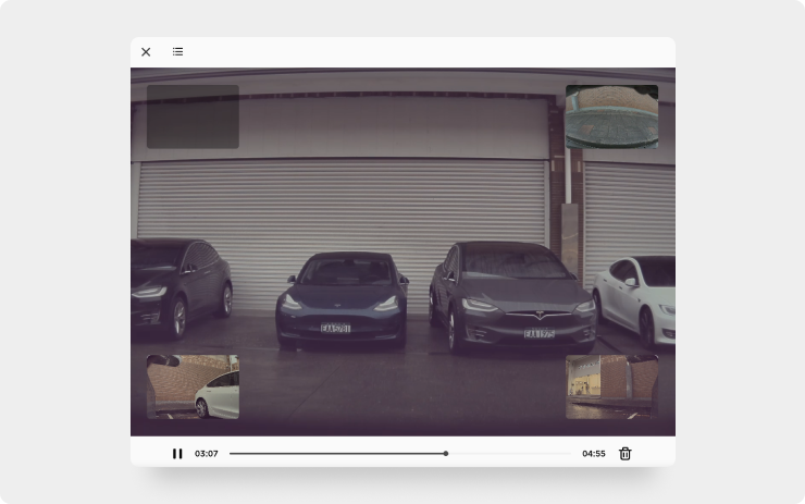 Tesla Dashcam Viewer feature in update 2021.24.12