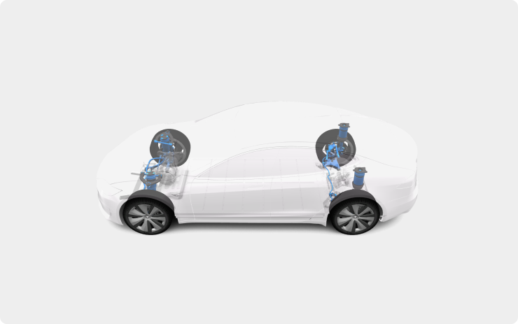 Tesla Adaptive Suspension Damping feature in update 2021.32.31