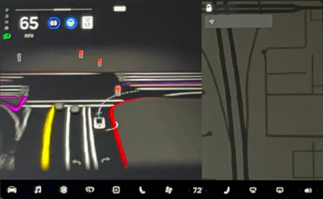 Tesla Driving Visualization Improvements feature in update 2021.4.18.12