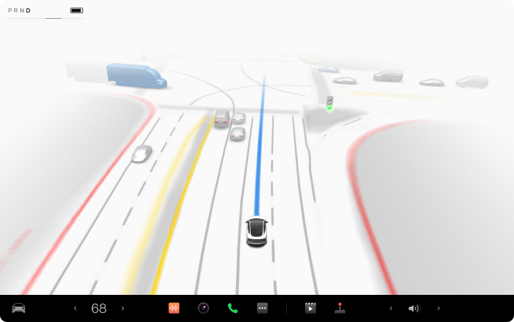 Tesla Driving Visualization Improvements feature in update 2021.44.30.21