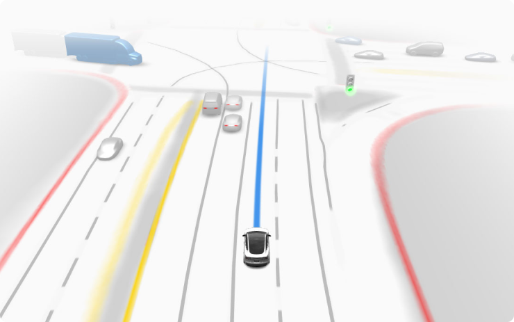 Tesla Full Self-Driving (Beta) feature in update 2021.44.25.5