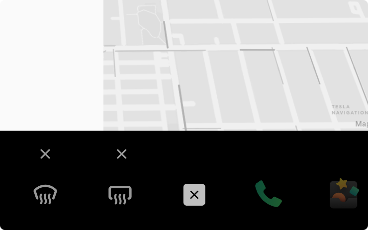 Tesla Additional Bottom Bar Customization feature in update 2022.12.3.17
