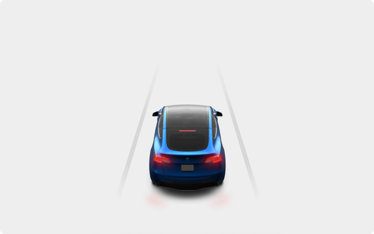 Tesla Dynamic Brake Lights feature in update 2022.36.4