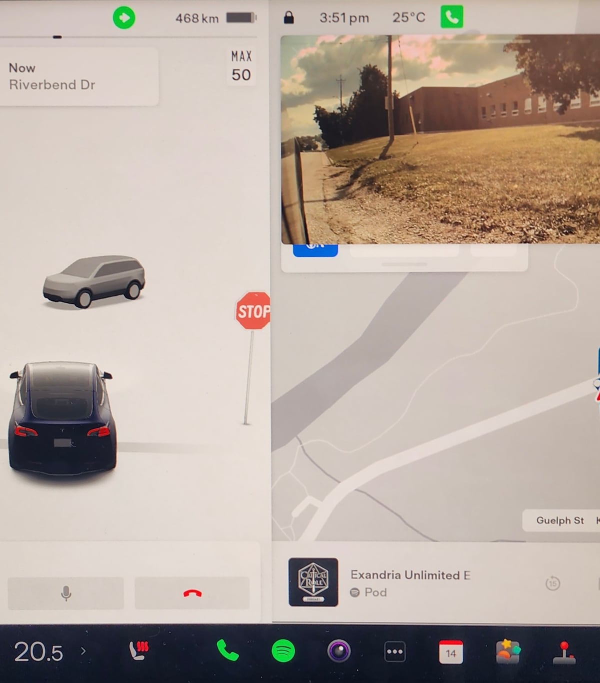 Tesla Phone Icon feature in update 2022.28.5