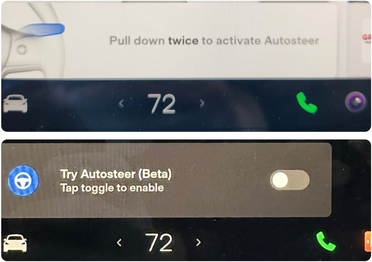 Tesla Autosteer Tips feature in update 2022.36.5