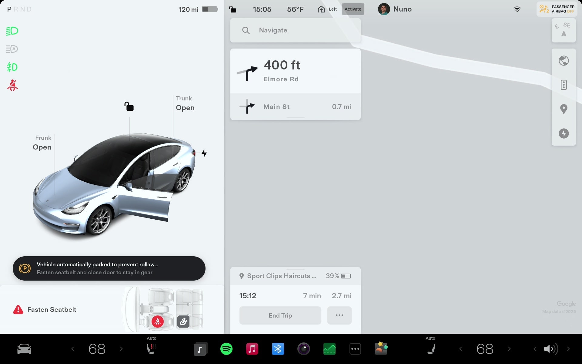 Tesla Navigation UI feature in update 2022.44.25.5