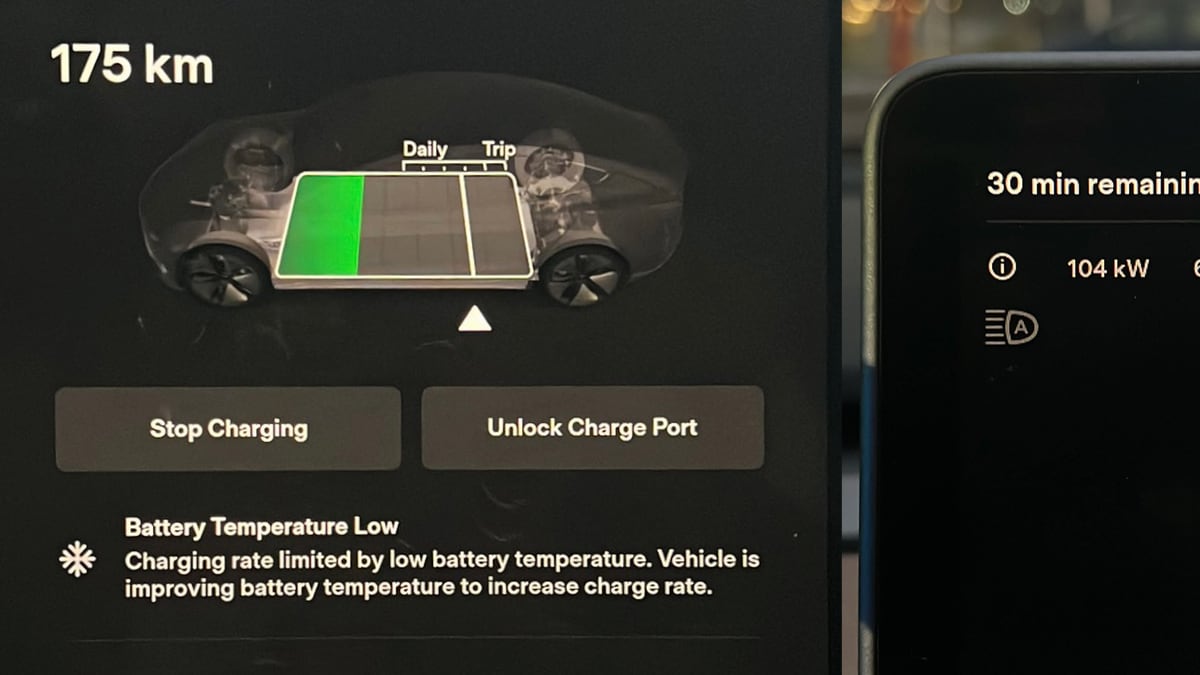 Tesla Battery Temperature feature in update 2022.44.2